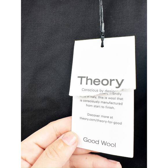 Theory Black Sleeveless Fitted Good Wool Dress Size 4 NWT - Picture 4 of 7